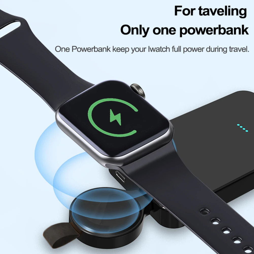 Портативное беспроводное зарядное устройство USB C для iWatch 7/6/5/4/3/2/1 док-станция