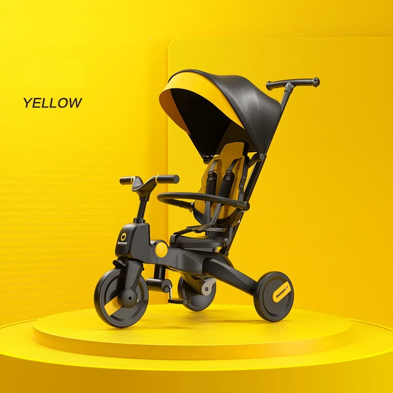 Enlarge LazyChild 1-6 Years Old Foldable Children's Tricycle Safety Adjustable Trolley Lightweight Baby Stroller Walking Baby Artifact