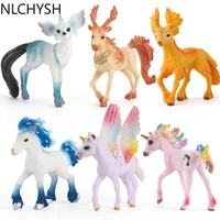 simulation animal model pegasus unicorn fairy horse pvc animals action figures toys gifts simulation toy horse toy