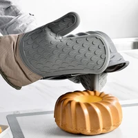 durable silicone gloves easy to clean cotton hand protection insulation gloves baking gloves oven mitt 1pc