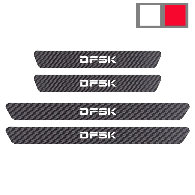 

4 шт., наклейки на пороги автомобиля из углеродного волокна для DFMC DFSK Sokon Joyear Glory Aeolus AX3 AX4 AX5 U-Vane