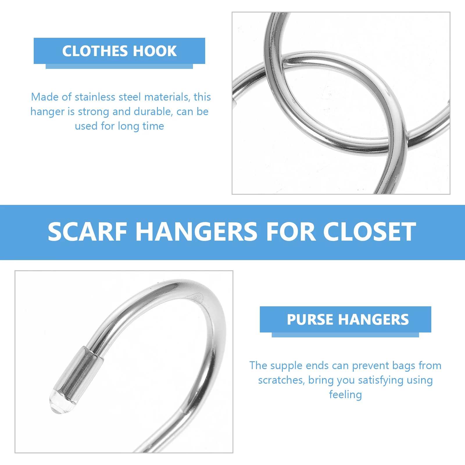 Крючки для вешалки в форме родов для сумок на вешалке в шкафу, на крюке для сумок, висящих на вешалке в форме крюка, на вешалке для посуды, двойной для кухонных сумок.