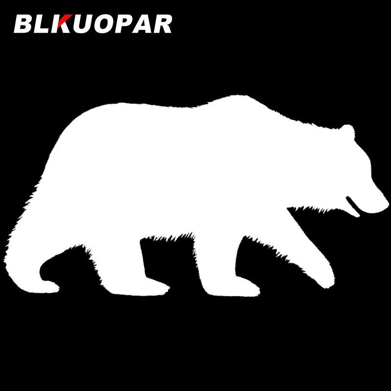 

Автомобильные наклейки с силуэтом медведя гризли BLKUOPAR, высеченные автомобильные наклейки, Oem водонепроницаемые солнцезащитные виниловые автомобильные наклейки, украшение для окна и багажника