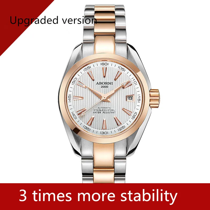 Waterproof Women's Watches 2022 Newest Mechanical Movement Wrist Timepiece Silver Steel Strap Fashion Automatic Ladies Watch enlarge