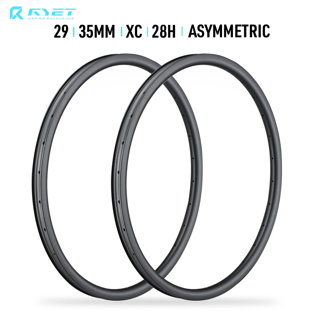 ır 2024 RYET T1000 Carbon 29er MTB Rim 35mm 28H Koło do roweru górskiego Obręcz rowerowa XC Mountain Bike Full Bicycle Parts