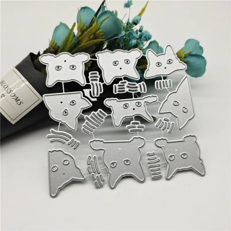 

Cat Metal stencil mold Cutting Dies decoration scrapbook die cuts Album Paper Craft Embossing DIY Card Crafts