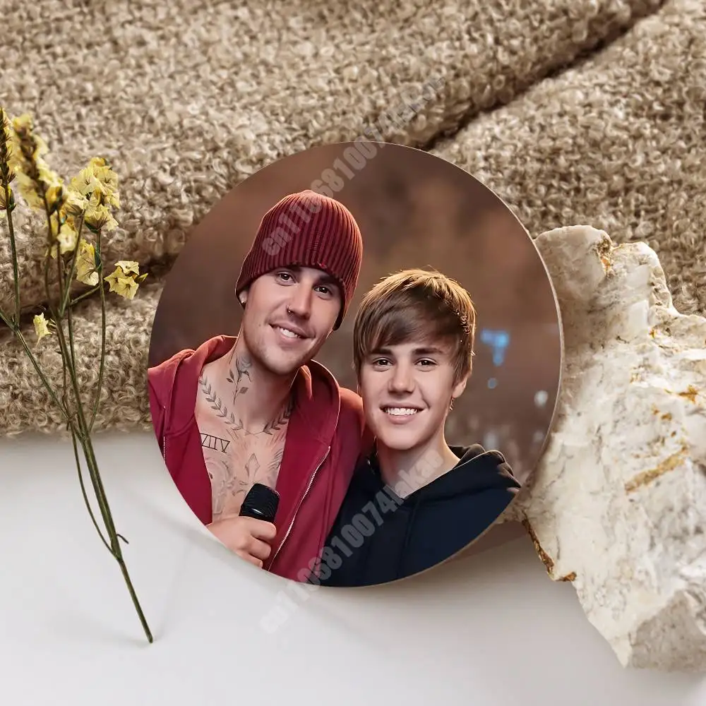 Фото Деревянная подставка J-Justin Baby B-Bieber Coachella 2026 для чашек, кофе, водки, сока, воды, для цветочного магазина, декоративная №2