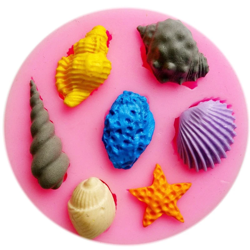 3D формы для торта в форме морской ракушки и звезды силиконовая форма пищевых