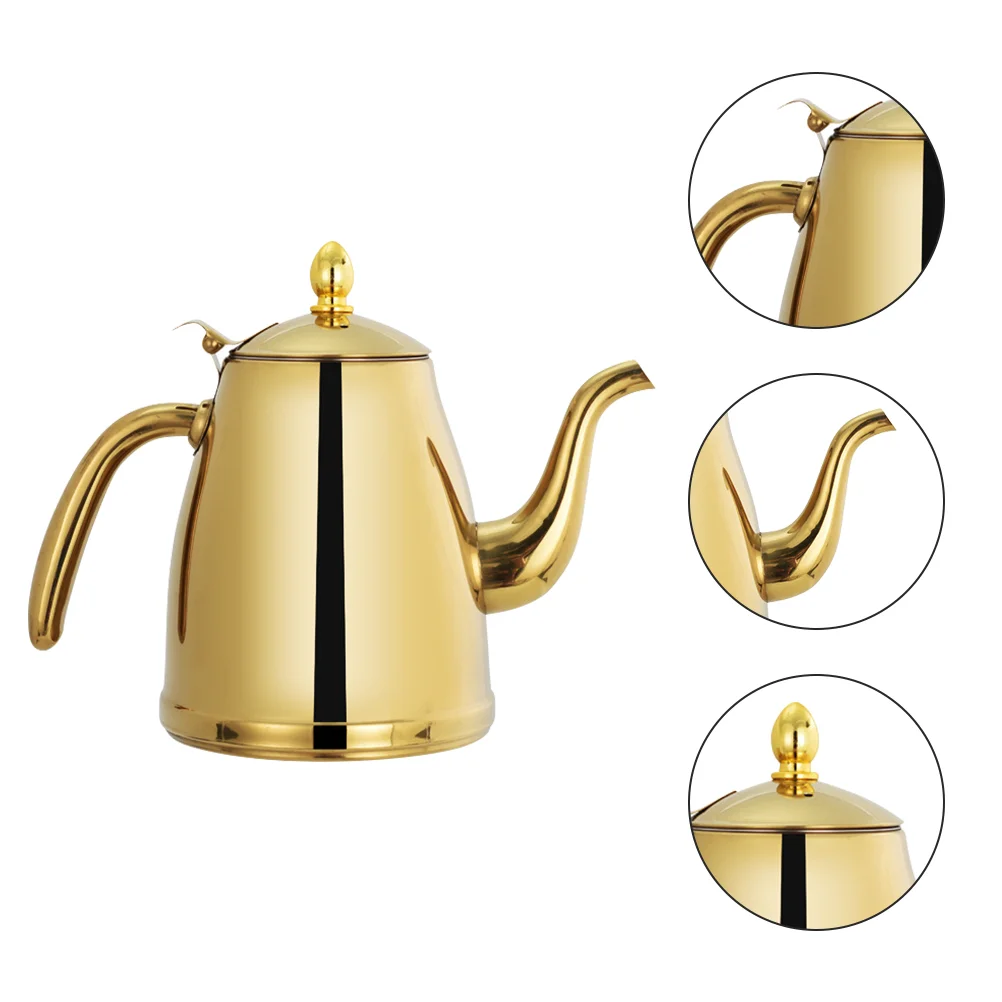 

Kettle Tea Teapot Water Steel Stainless Coffee Stovestovetop Spout Pitcher Potpour Over Boiling Whistlingheatinggooseneck Gas