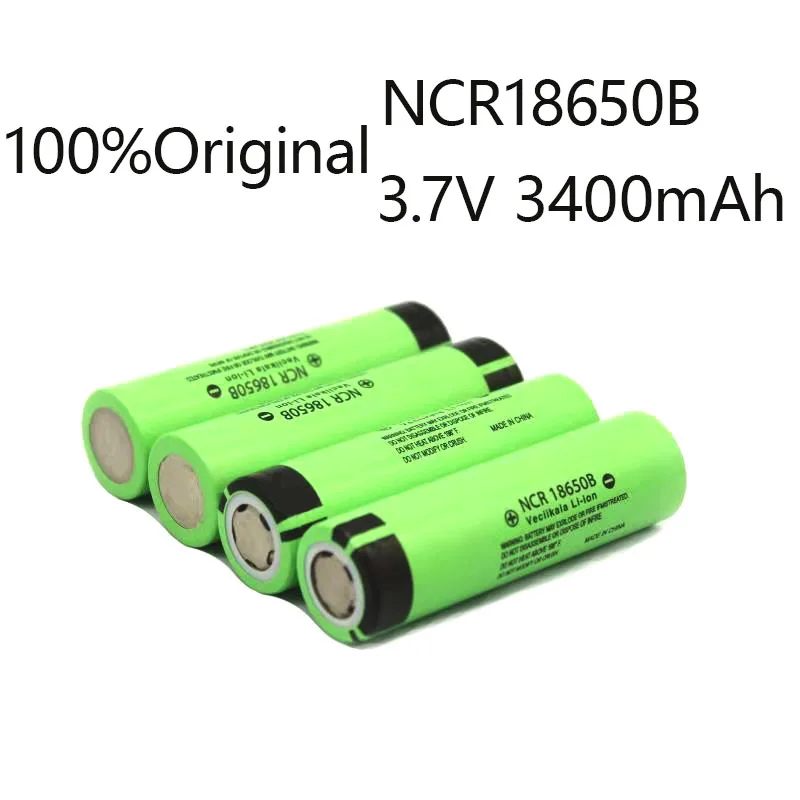 

100%.Original.recargable Bateria Nueva.18650,3400 Mah. 3,7v.bateria De Litio.NCR18650B.3400mah.bateria.de.linterna Taschenlampe.