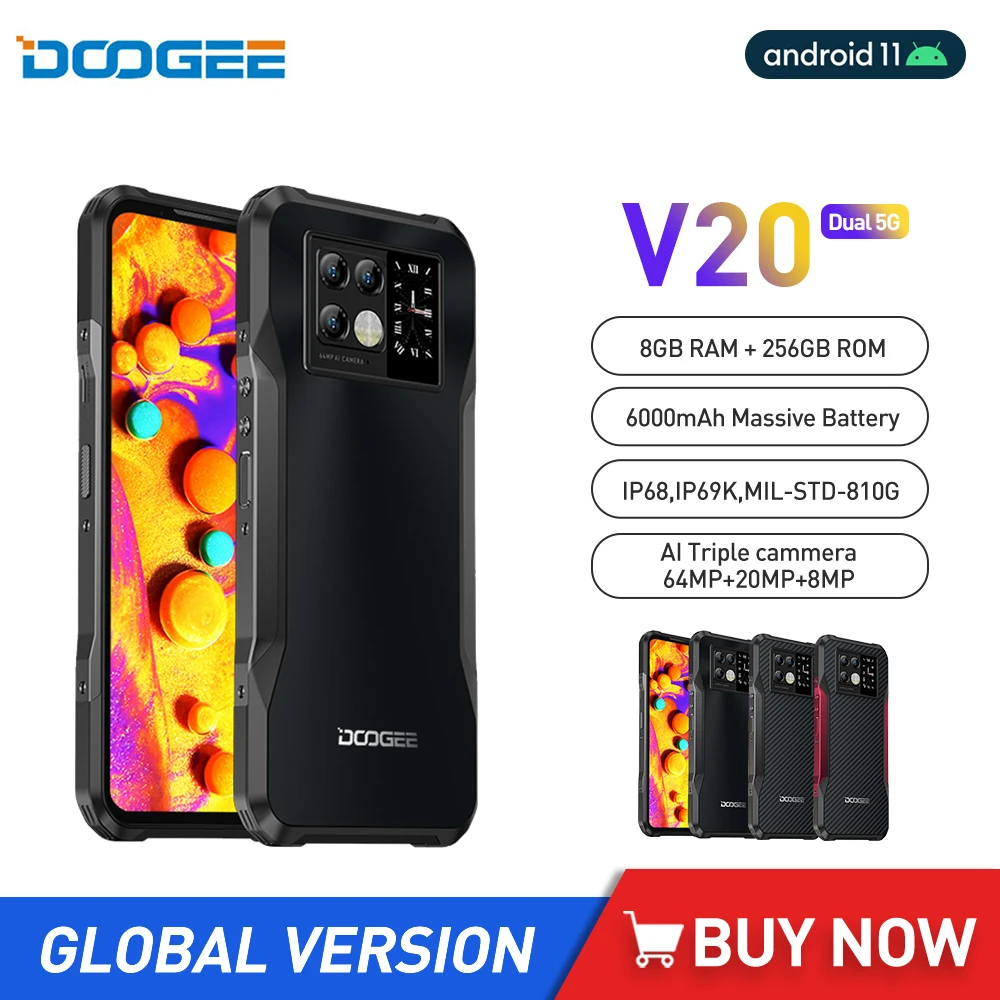 DOOGEE V20 5G Rugged Phone 6.43