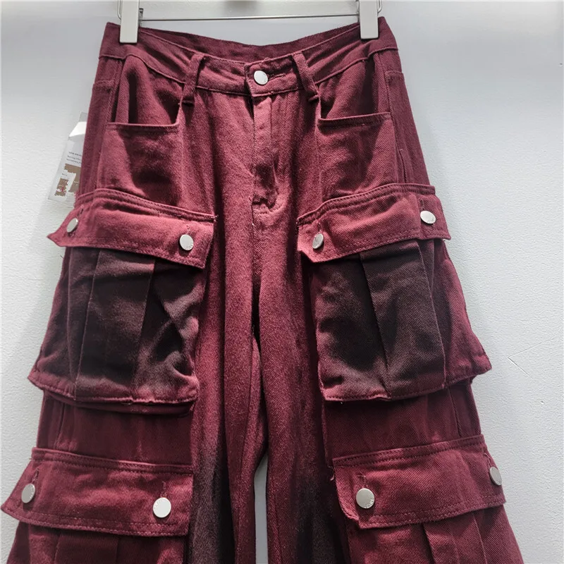 Уличная одежда [zoci] Новинка осени 2024 узкие прямые трубы с высокой талией и