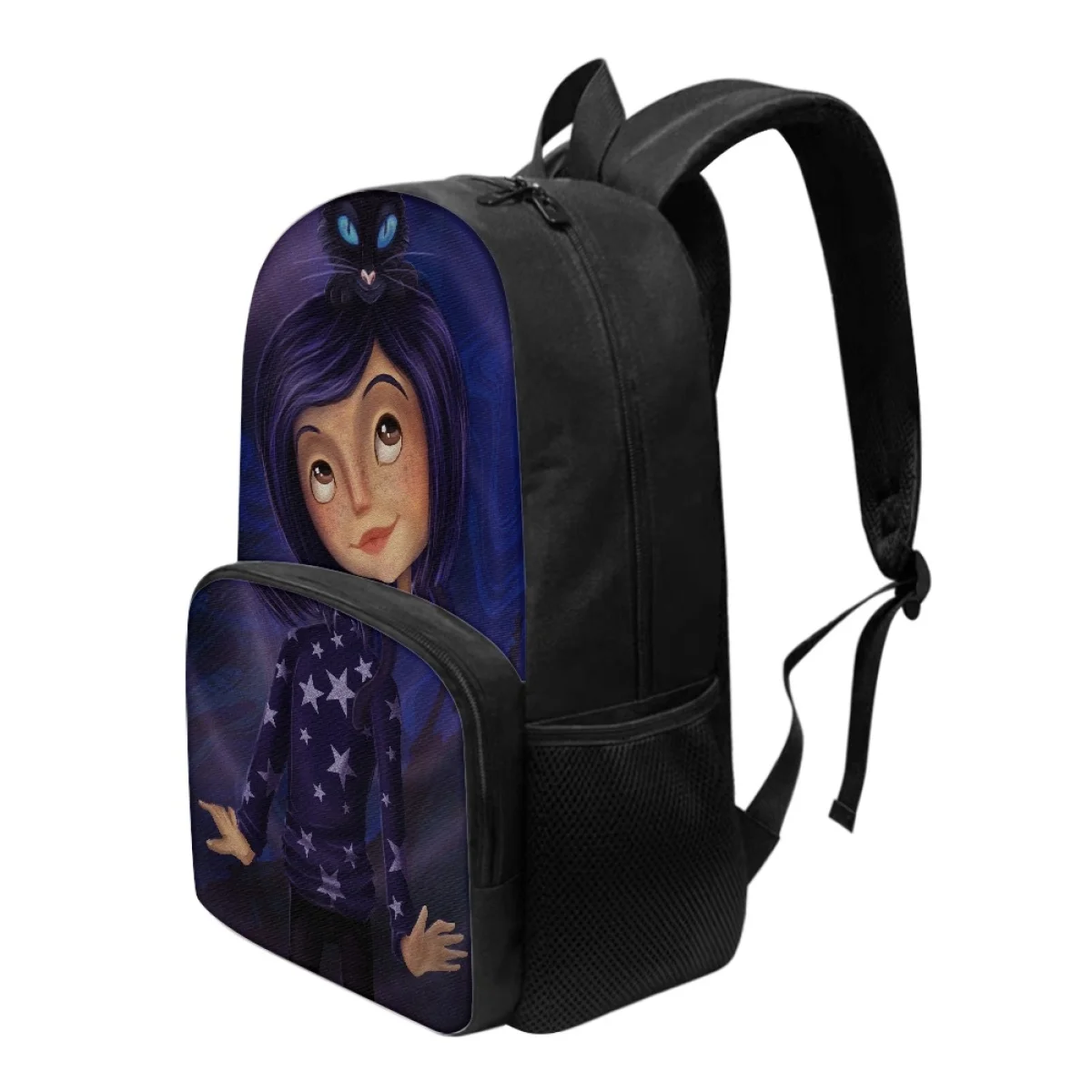 FORUDESIGNS Cute Student Schoolbags Multi Pocket Coraline Cartoon Girls Backpacks School Lightweight Fashionable Back Pack