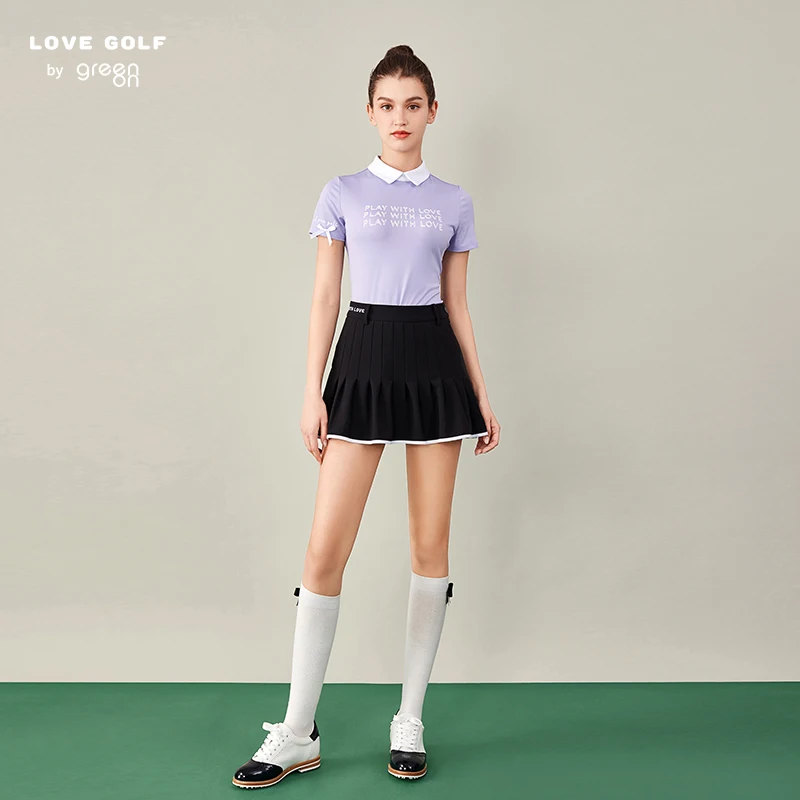2023 Women's Skirt Golf Short Skirt Lotus Waist Retraction Elastic Breathable Comfortable Outdoor Sports Casual Lady's Skirt
