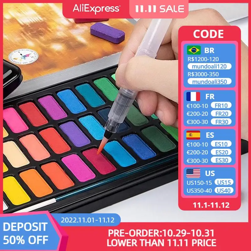 

12/18/24/36 цветов s фотографический Набор для рисования портативный металлический Школьный набор профессиональных принадлежностей Коробка с к...