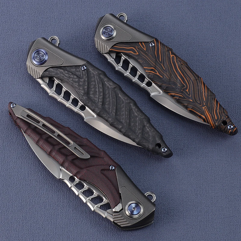 Складной нож RIKE Thor 7 С флиппером карманный Клинок с титановой ручкой из