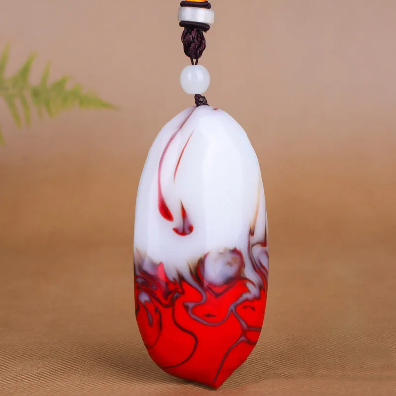 

Gobi нефритовый натуральный наконечник из нута нефрита Синьцзян золотистый нефрит оригинальный каменный и белый кулон свитер цепь ювелирные...