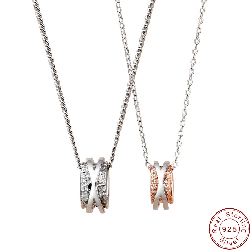 

JIALY X-shaped S925 Sterling Silver Couple Necklace Irregular Clavicle Chain For Women Birthday Gift Jewelry new
