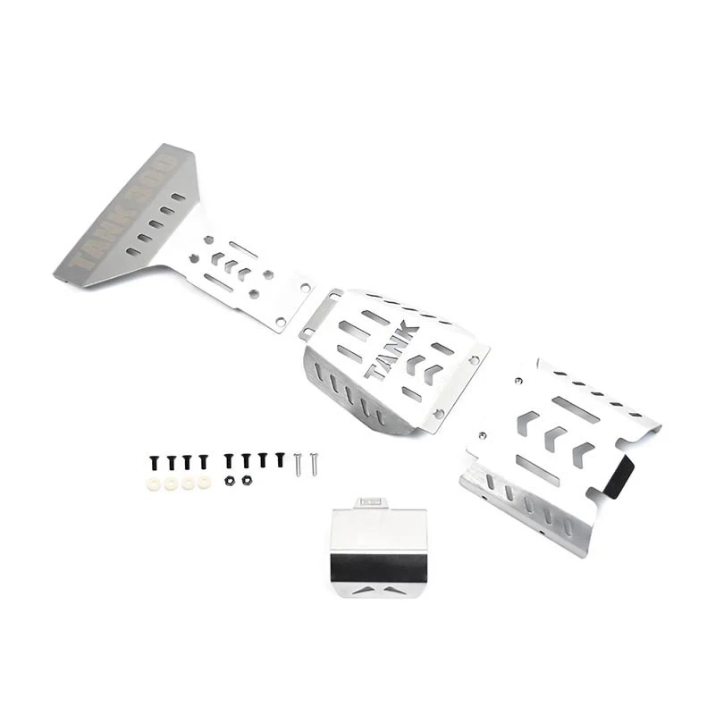 

T-POWER Parts Metal Armor Chassis Armor for KM Traction Hobby TANK300 Competitive Edition 1/8 RC Car Crawler Accessories