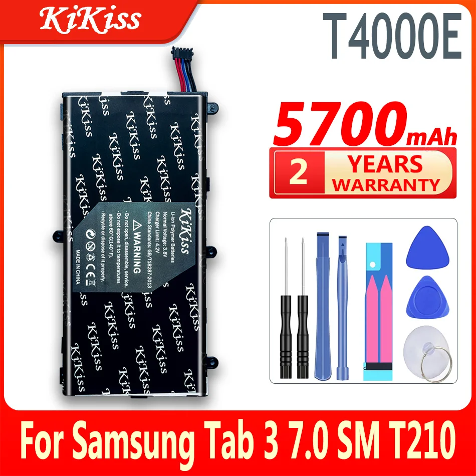 

KiKiss High Capacity Battery For SAMSUNG T4000E 5700mAh For Samsung Galaxy Tab 3 Tab3 7.0 T210 T211 T2105 T217a SM-T210 Tablet