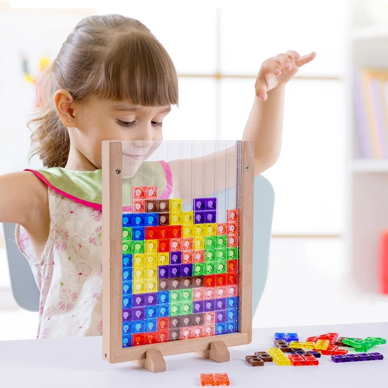 

Ideas Three-dimensional Russian 3D Desktop Game Tangram Educational Toys Building Blocks Board Kids Math For Children Gift