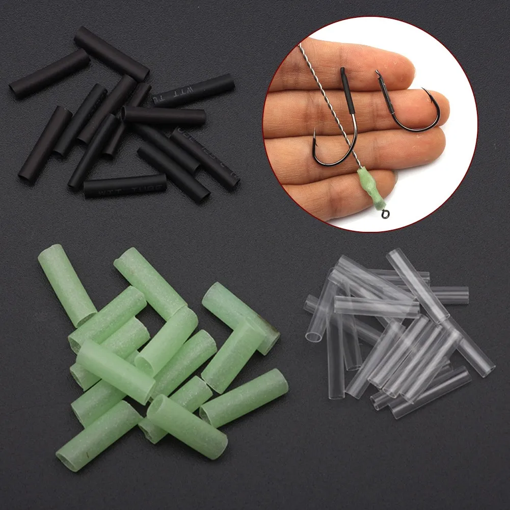 

50/100pcs Heating Shrink Tubing For Carp Chod Rigs Heat Shrink Tube Hook Sleeves Carp Rigging Tubing Fishing Accessories