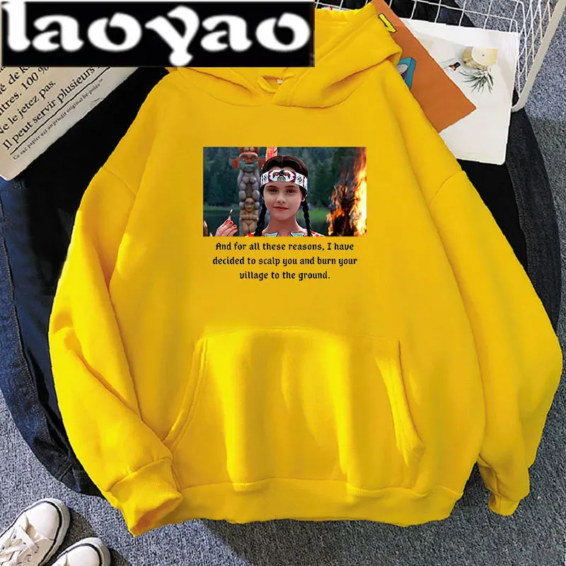 

Wednesday Addams Hoodie Women/Men Harajuku Streetwear Graphic Halloween Hoodies Autumn Winter Moletom Aesthetic Sweatshirt Hoody