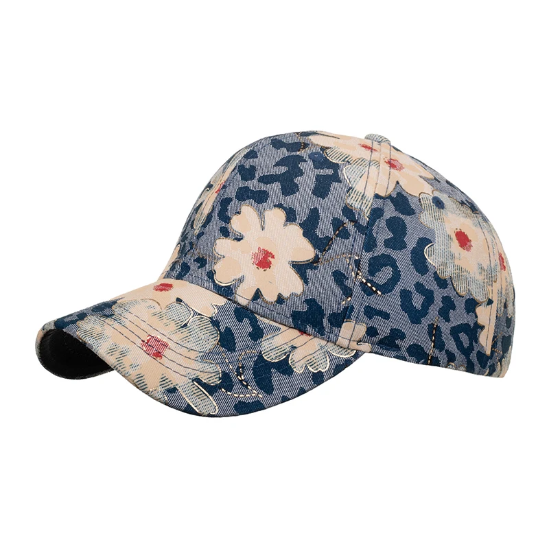 

Letter Print Denim Baseball Cap Washed Baseball Cap Female Outdoor Streetwear Summer Caps Hats