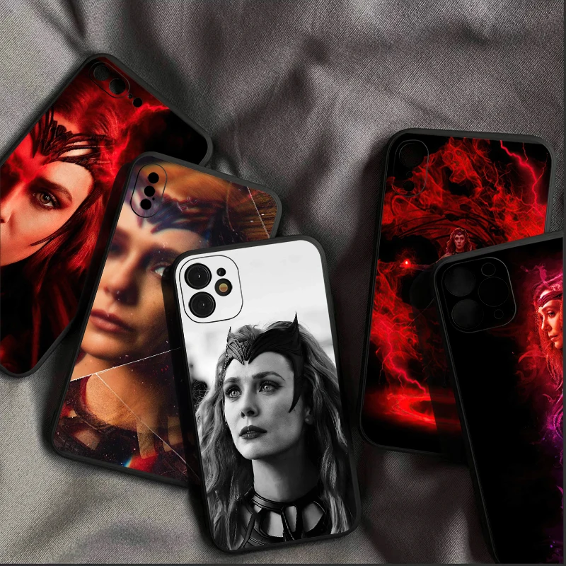 

Marvel Avengers Scarlet Witch Phone Case For iPhone 13 12 11 Pro Mini X XR XS Max SE 6 6S 7 8 Plus Shell Soft Cover