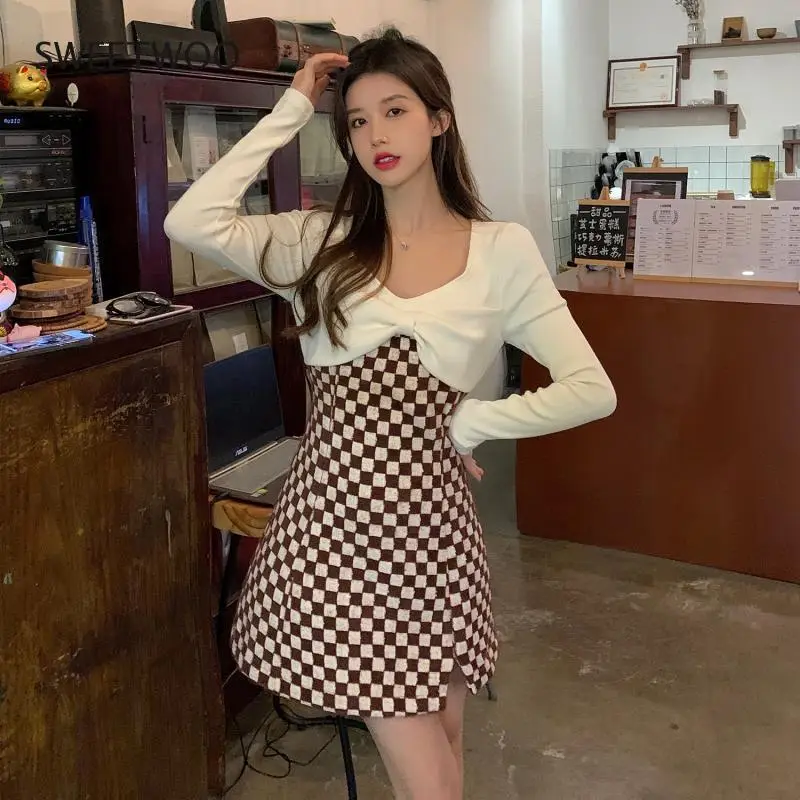 Fake Two Vintage Plaid Patchwork Design Padded Padded Padded Coat Coats Faux Fur Jacket Luxury Parkas Wedding Ins 2022 New Tide