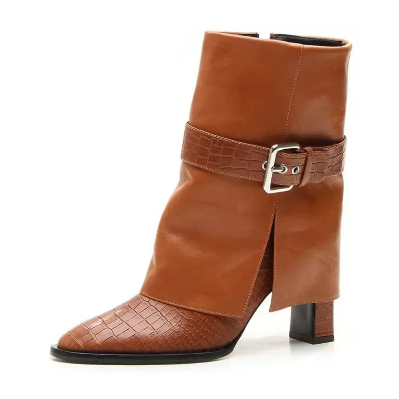 Внешняя торговля модные женские сапоги на очень высоком каблуке с острым носком