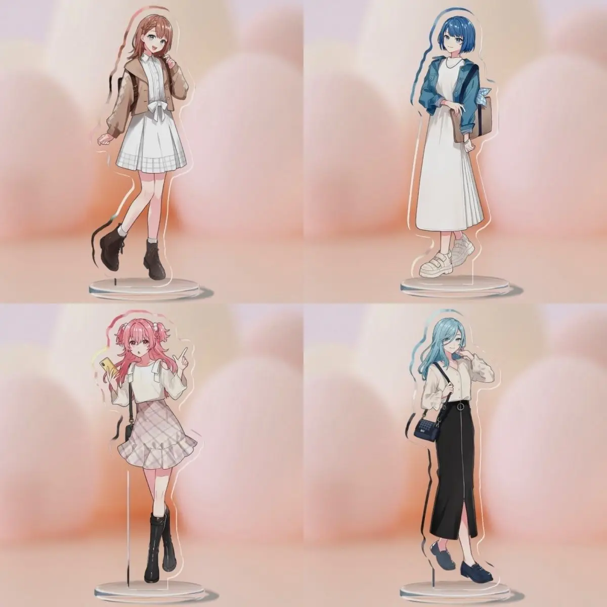 Фото Hanasato Minori Kiritani Haruka Momoi Airi Hinomori Shizuku Project Sekai HD Interlayer Акриловая фигурка Стенд Модель Настольный дисплей №1
