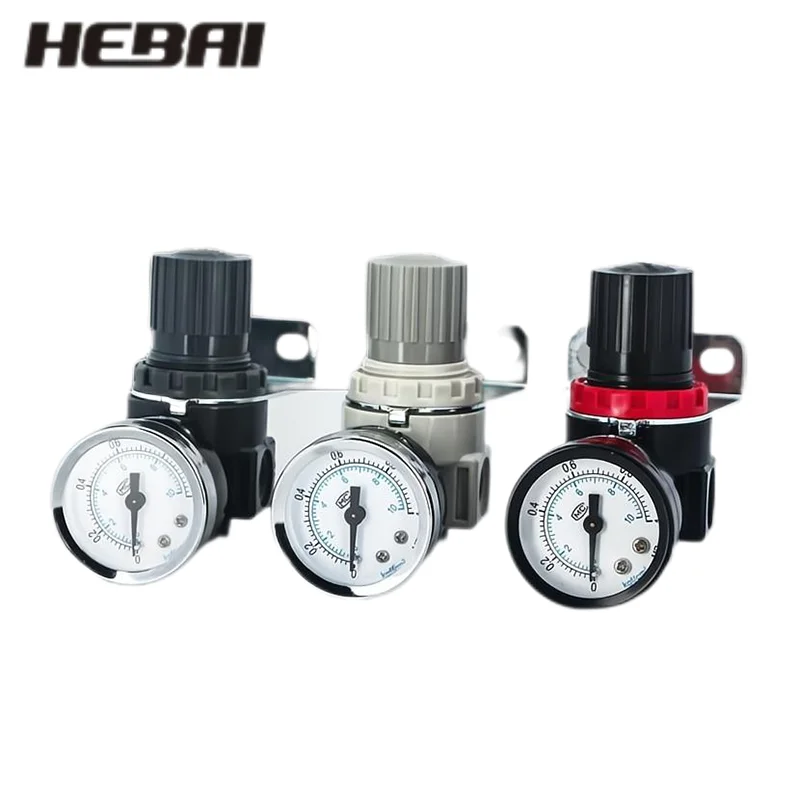 

HEBAI Pneumatic BR3000 Thread BSP Pneumatic Air Control Compressor Pressure Relief Regulator Reduction Valve Connector Fittings