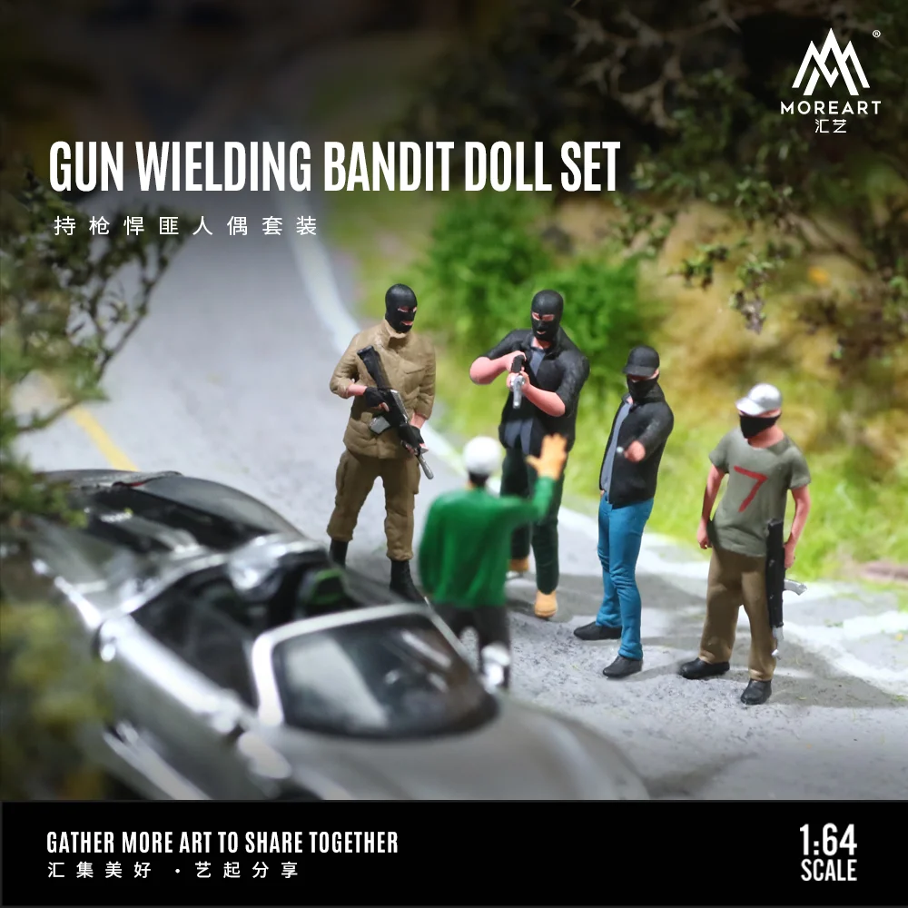 More Art 1:64 Gun Wielding Bandit Набор кукол Дисплей коллекция и подарок