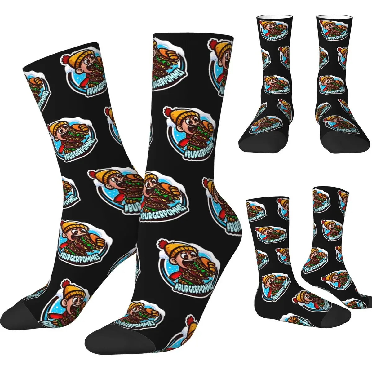 Burgerpommes LukasBS ICrimax носки с графическим рисунком зимние чулки забавные мужские