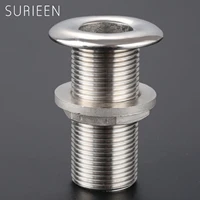 1pc marine grade 316 stainless steel 1inch 25mm hose barb thru hull water drain hardware fittings rowing boats accessories yacht