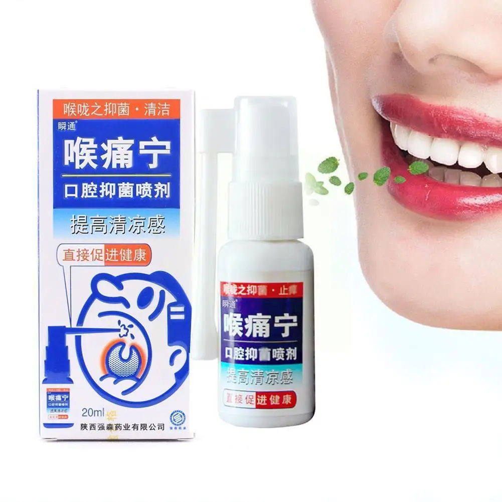 

20ml Pain Relief Antibacterial Mouth Clean Spray Treatment Ulcer Pharyngitis Spray Throat Cool Halitosis Of Sore D3u2