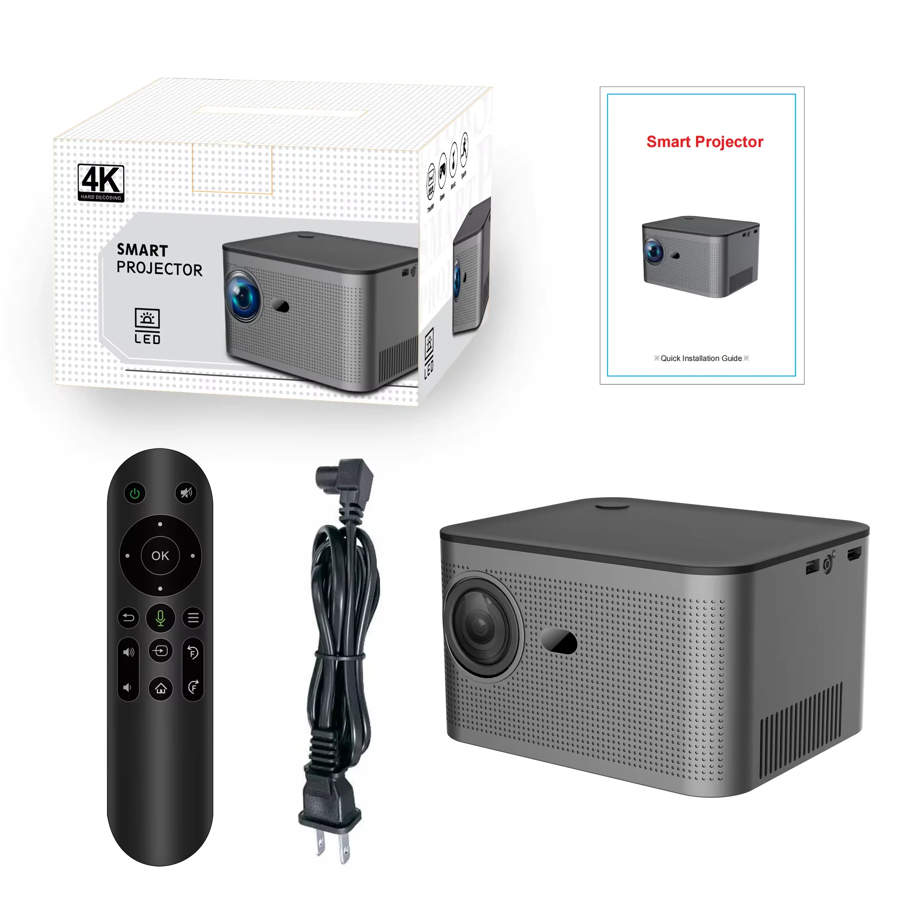 Новый HY350 Full HD 1080P 4K мини-видеопроектор HY300 Android 11 ЖК-дисплей Smart Wi-Fi портативные