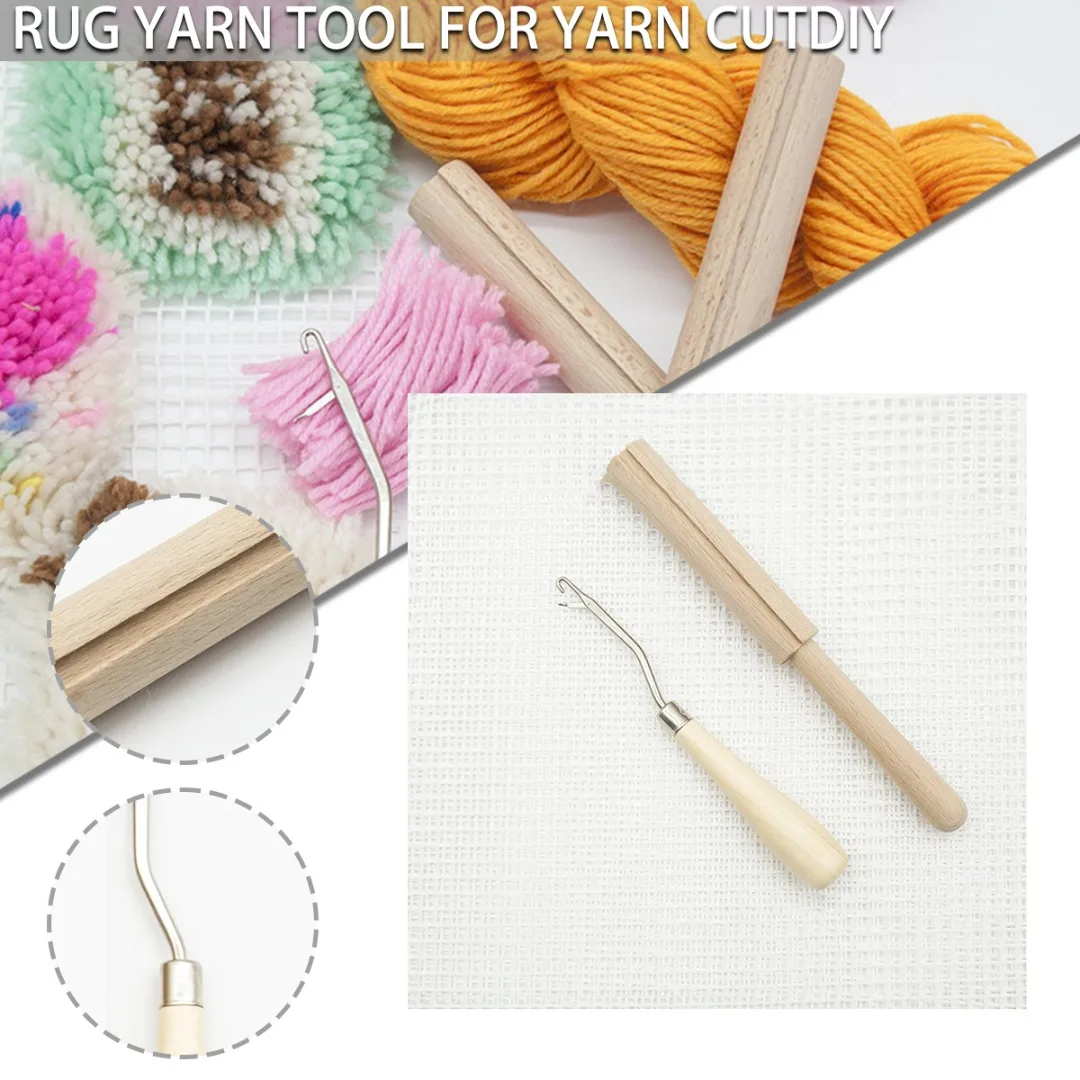 

3 шт., набор крючков с защелкой, коврика, сетчатая холщовая ткань, деревянная изогнутая защелка, искусственный инструмент, сделай сам, ручная ...