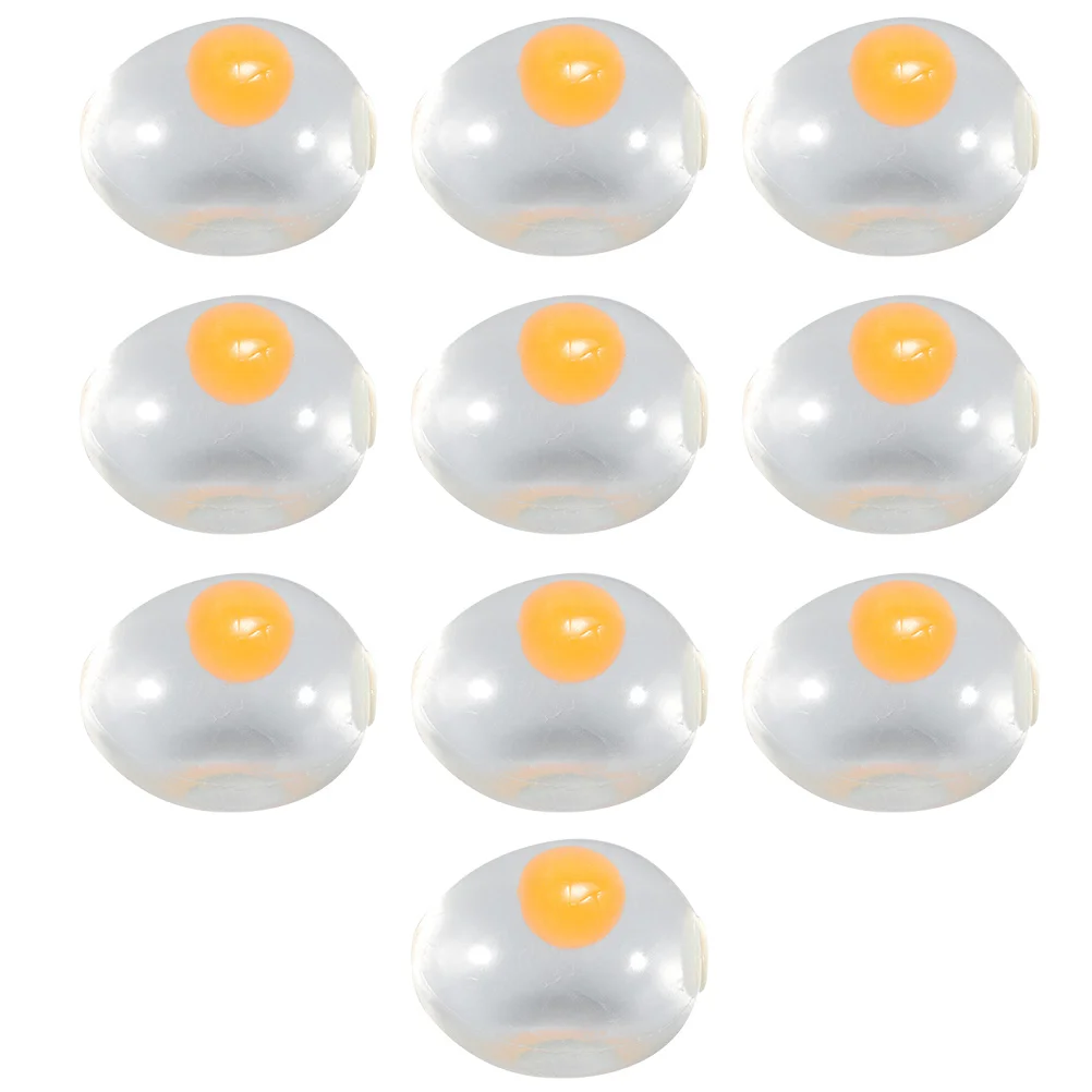 

10Pcs Splat Eggs Yolk Balls Fun Fun Toys for Kids Sensory Play ( White, Yellow )