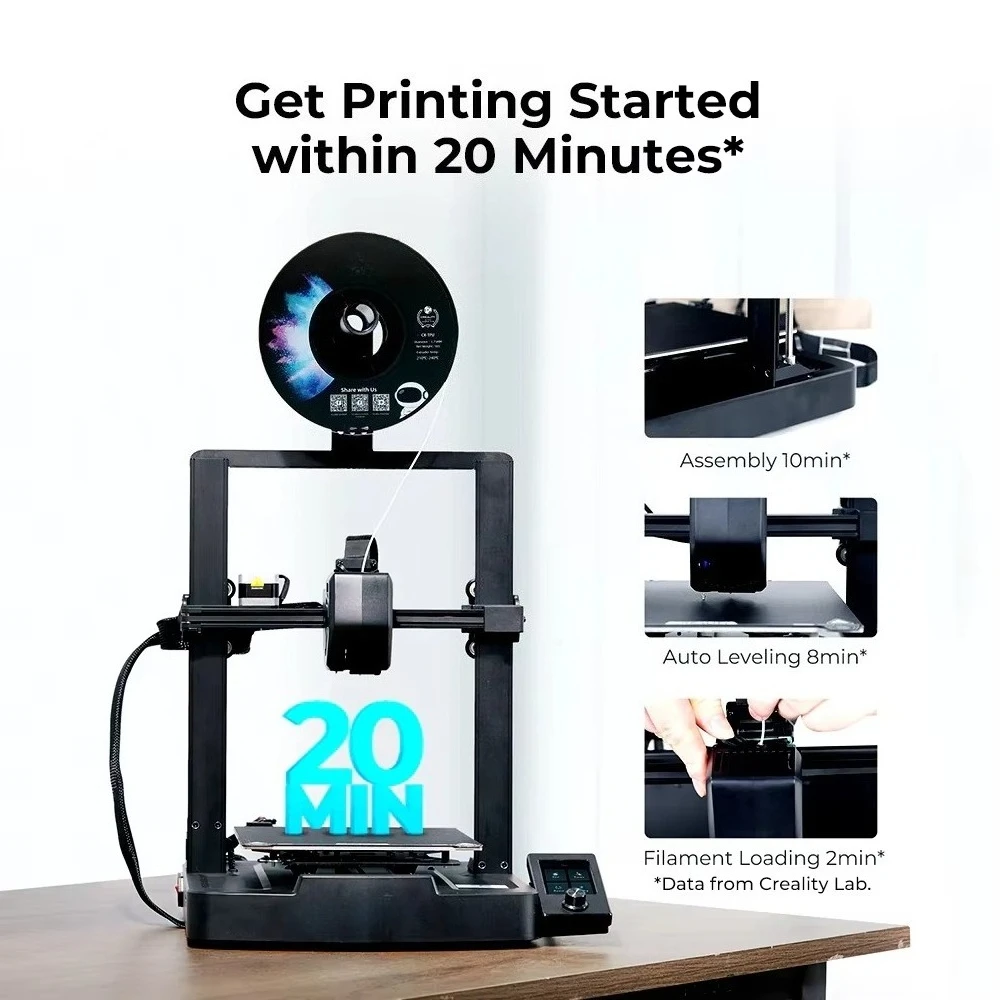 Фото Ender-3 V3 Plus: Высокоскоростная 3D-принтер с металлической конструкцией, автовыравниванием, подогреваемой платформой и высокой точностью (до 250 мм/с) №1