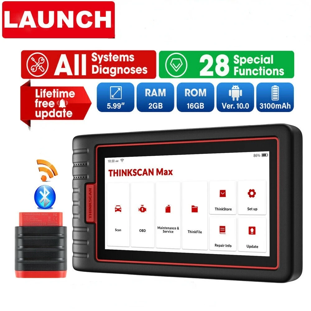 

THINKSCAN Max Car Diagnostic Tool Auto OBD2 Scanner TPMS Code Reader