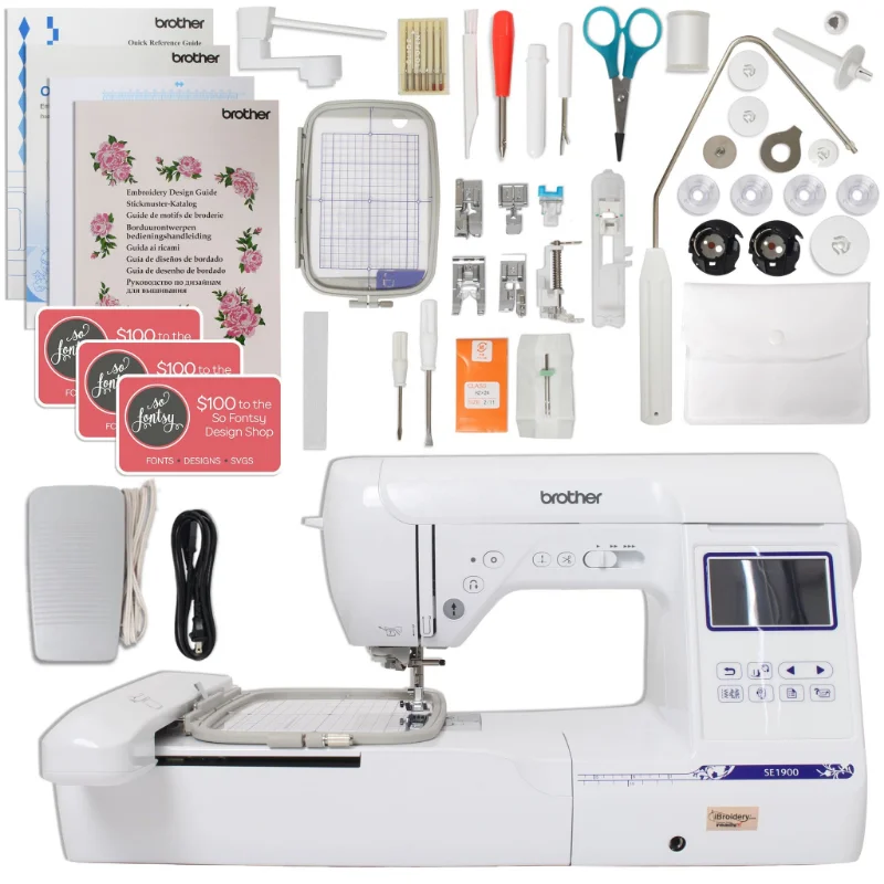 

Brand New Original Activities Brother SE1900 Sewing and 138 including Designs Embroidery