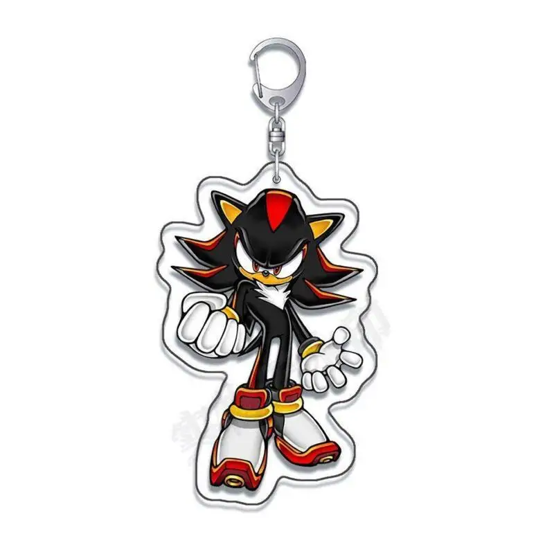 Фото Акриловый брелок-подвеска Sonic Sweet Adventure: Соник, Шэдоу, Наклз (2 позы) – игровой мультяшный брелок для сумки, креативный подарок №3