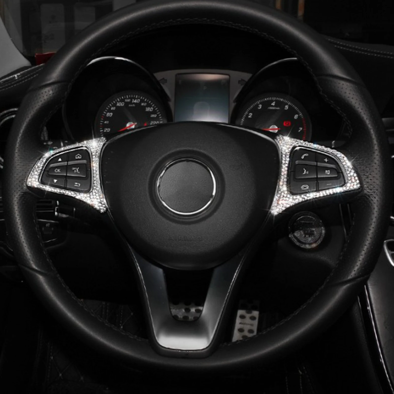 

Автомобильное рулевое колесо, интерьер, Алмазный кристалл, блестящее украшение, запасная деталь для Mercedes Benz C E Series GLC GLE GLS