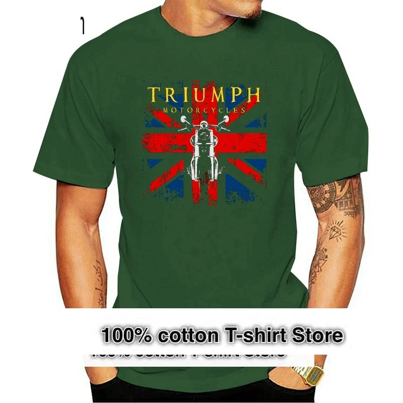 

Distressed Triumphs Motorcycles T-Shirt Hot Sale Character Quirky T Shirt For Men Basic Solid Summer Normal
