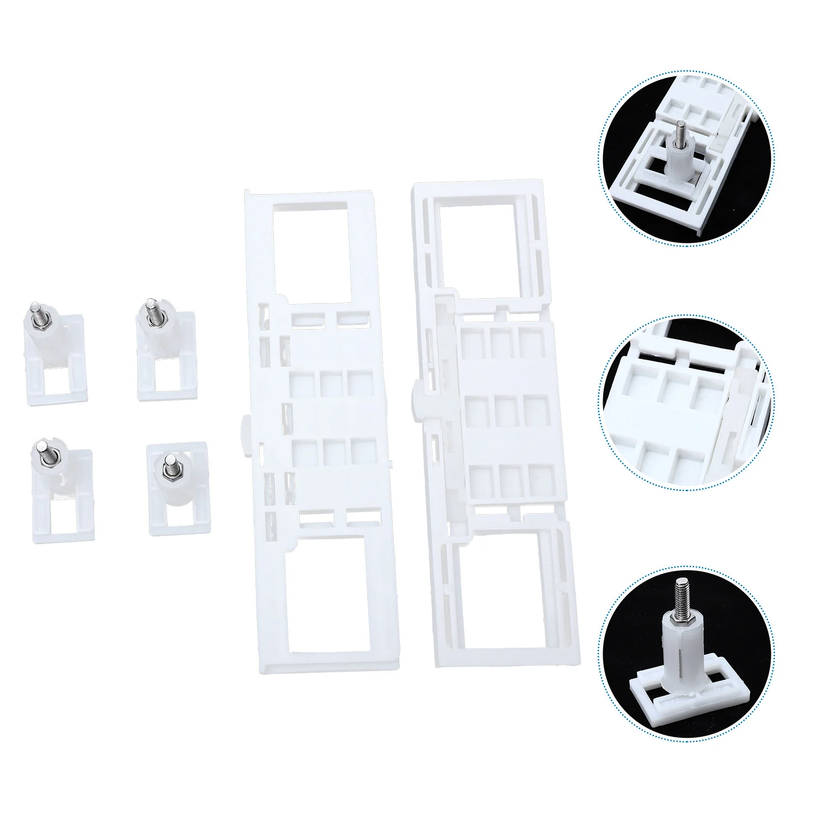 

2 Sets Toilet Seat Screws Toilet Seat Replacement Fixings Screw Plug-in Boards