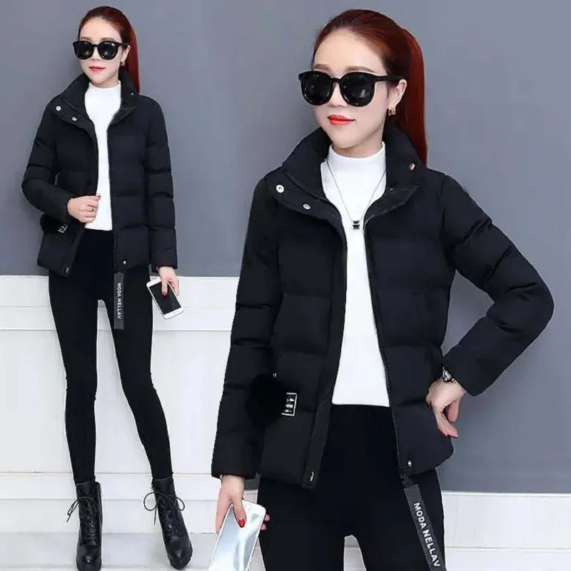 2022 Winter New Padded Coat Women Korean Loose Fashion Casual Down Cotton Jacket Female Short Large Size Thick Warm Parkas