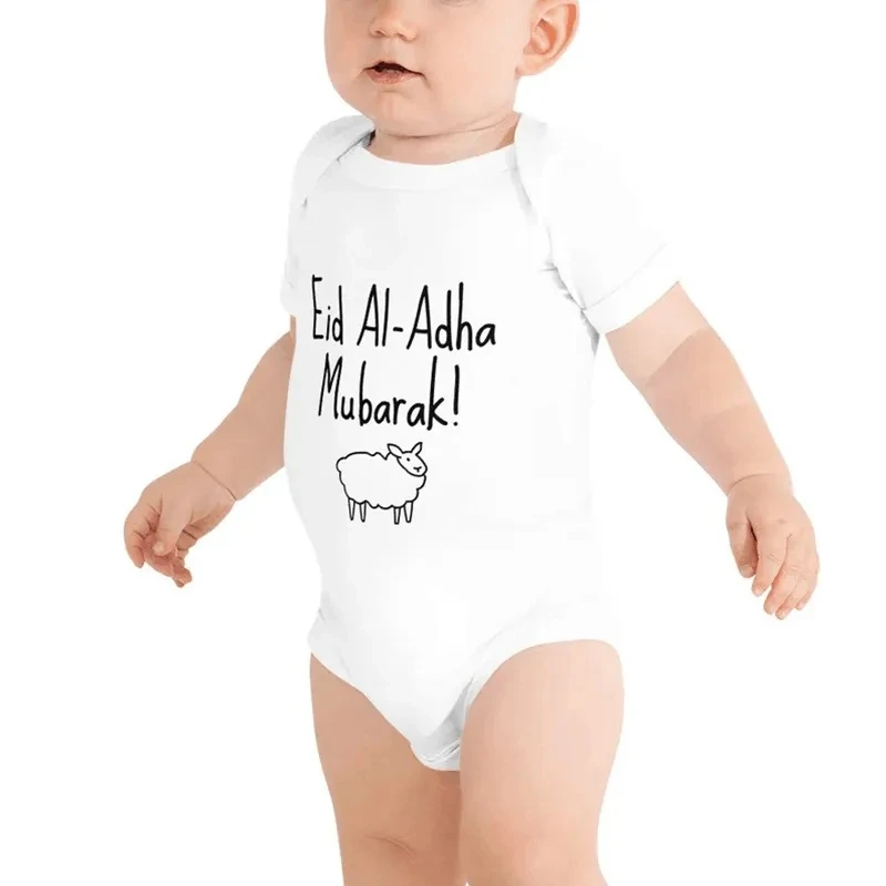 

Eid Al-Adha Mubarak boy girl onesie happy Eid Al adha Muslim Islamic Ramadan Kareem Iftar festival decoration gift present