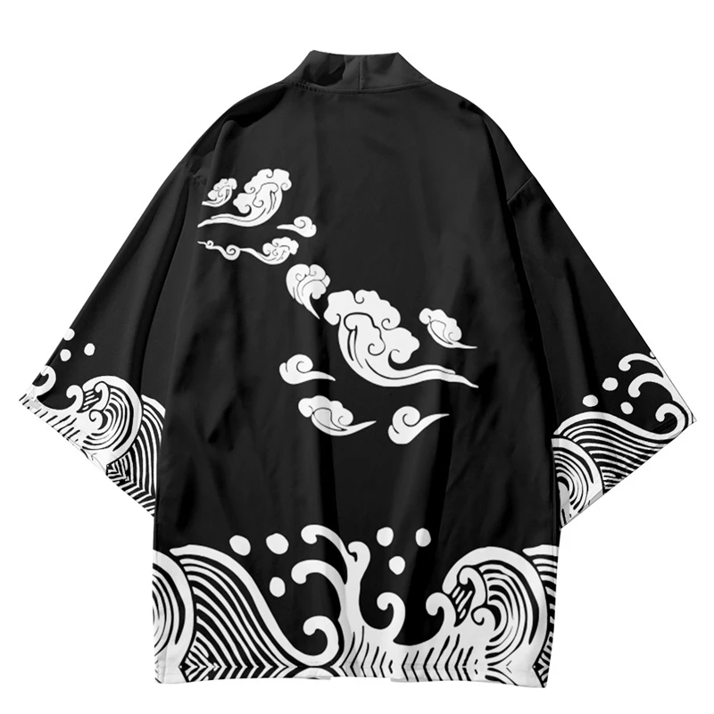 

Men women Kimono Cardigan Newest Harajuku Traditional Xiangyun Print Two-piece Suit Yukata girls Kimono Japanese Casual Cardigan